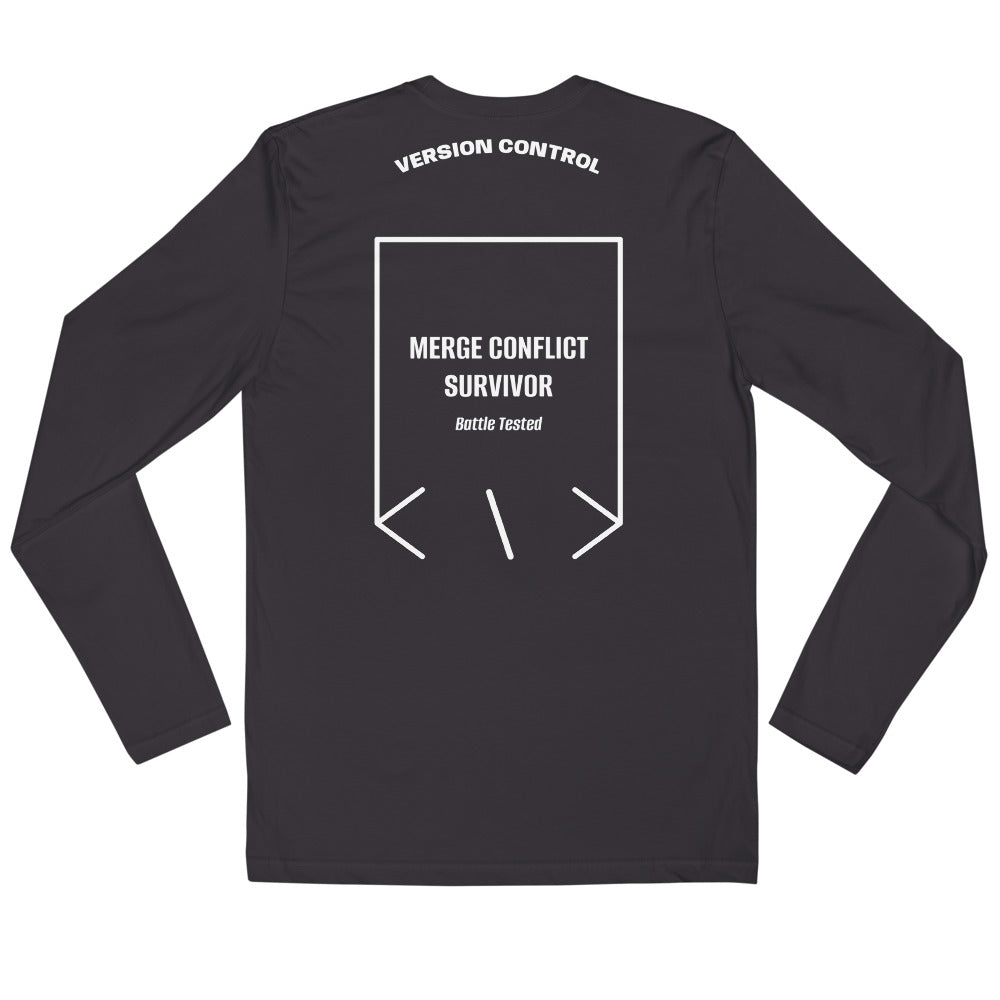 Merge Conflict Survivor — Heavy Metal White back mockup