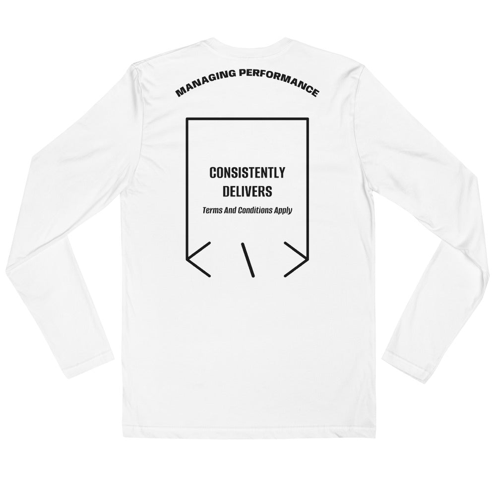 Consistently Delivers — White Black back mockup