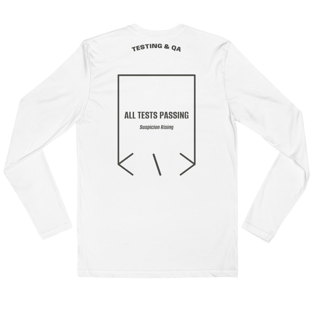 All Tests Passing — White Heavy Metal back mockup