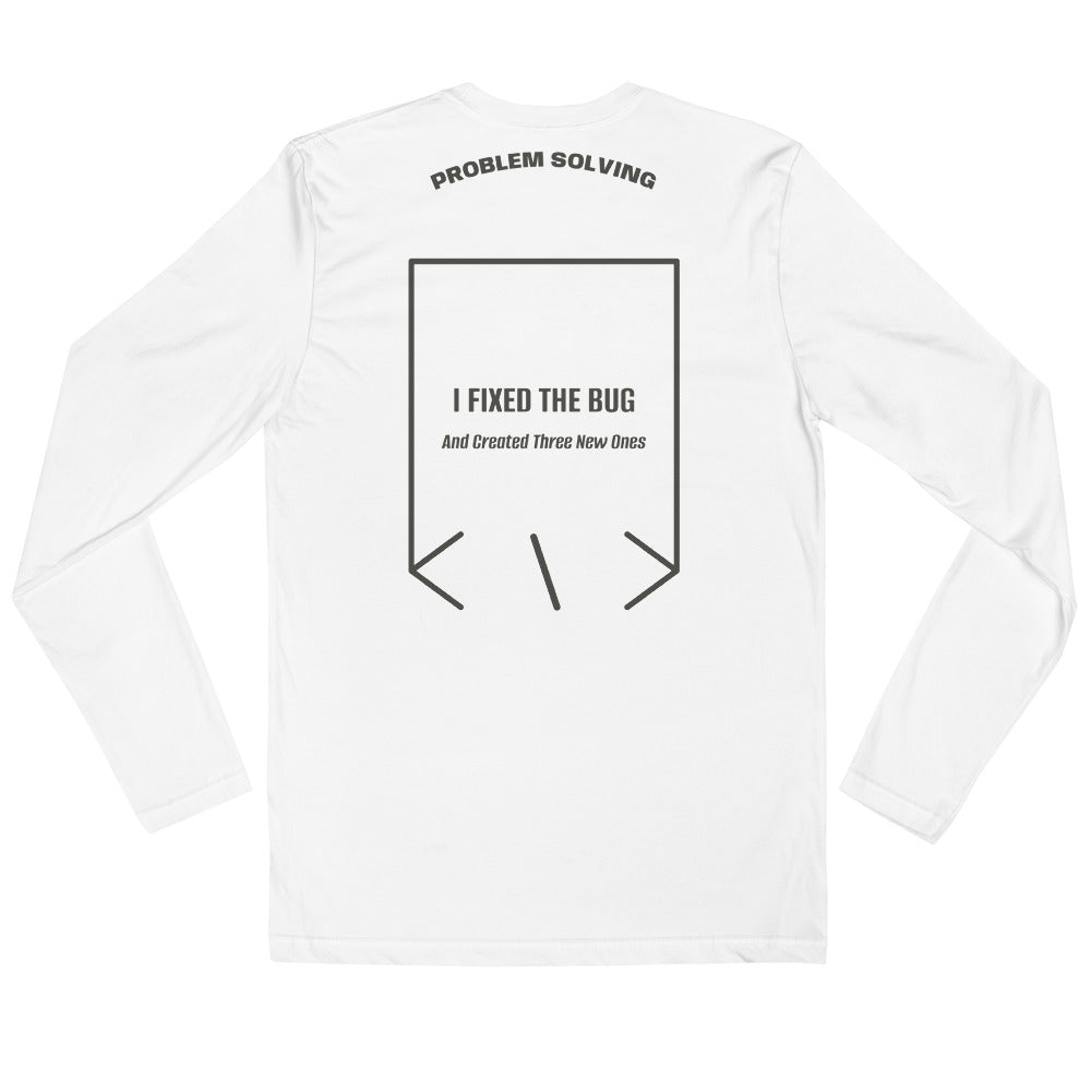 I Fixed The Bug — White Heavy Metal back mockup