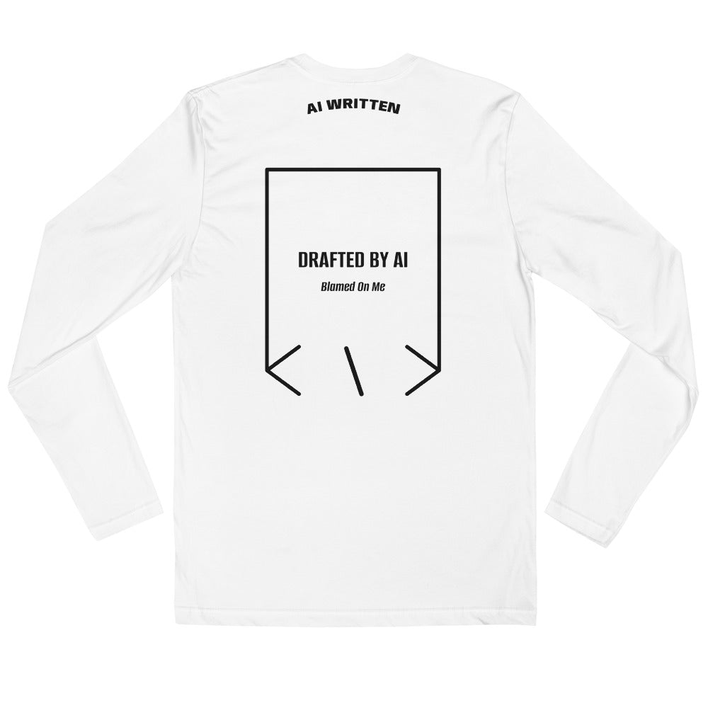 Drafted By AI — White Black back mockup