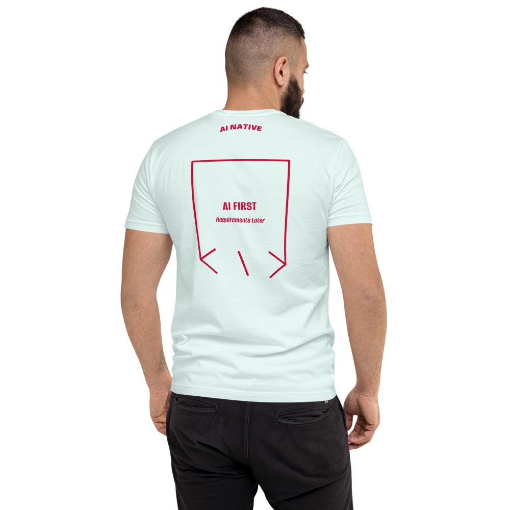AI First — Light Blue Red back mockup