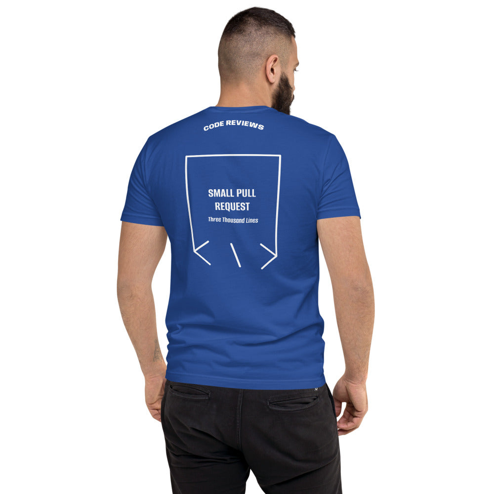 Small Pull Request — Royal Blue White back mockup