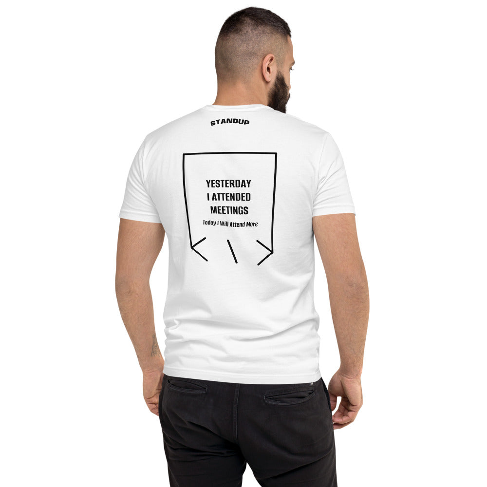 Yesterday I Attended Meetings — White Black back mockup