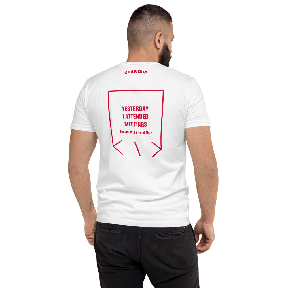 Yesterday I Attended Meetings — White Red back mockup