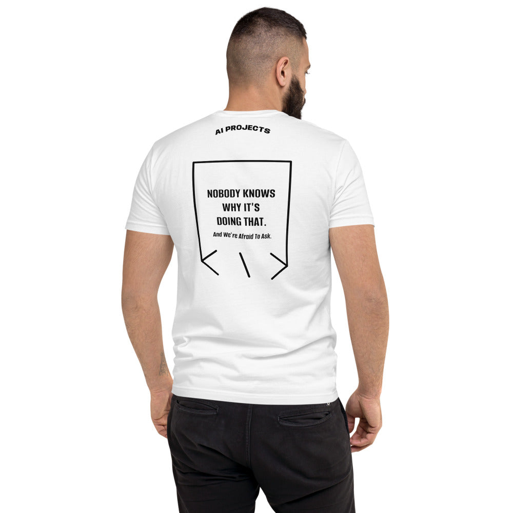 Nobody Knows Why It's Doing That. — White Black back mockup