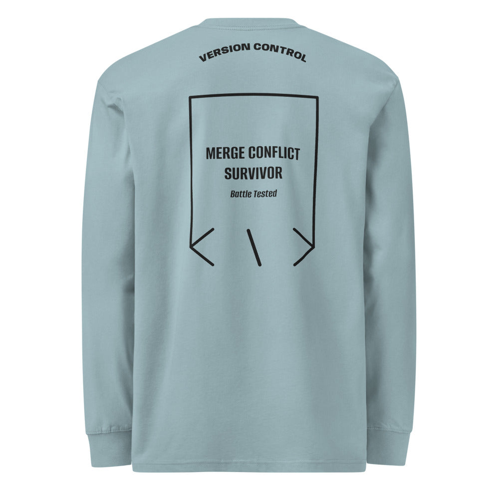 Merge Conflict Survivor — Agave Black back mockup