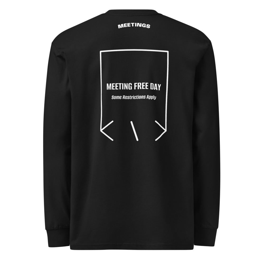 Meeting Free Day — Black White back mockup