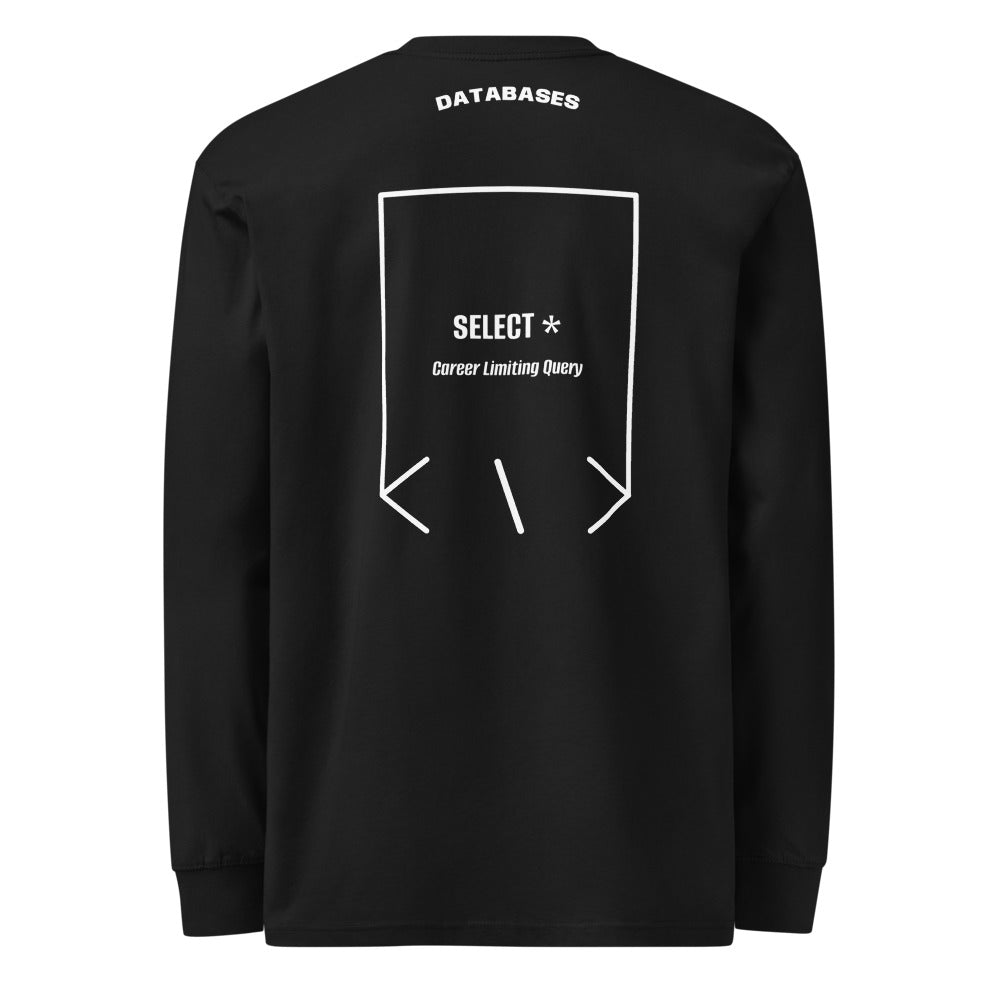 SELECT * — Black White back mockup