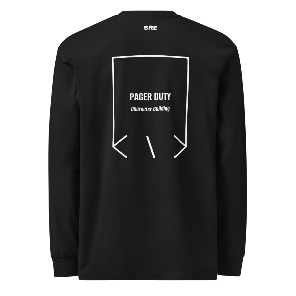 Pager Duty — Black White back mockup