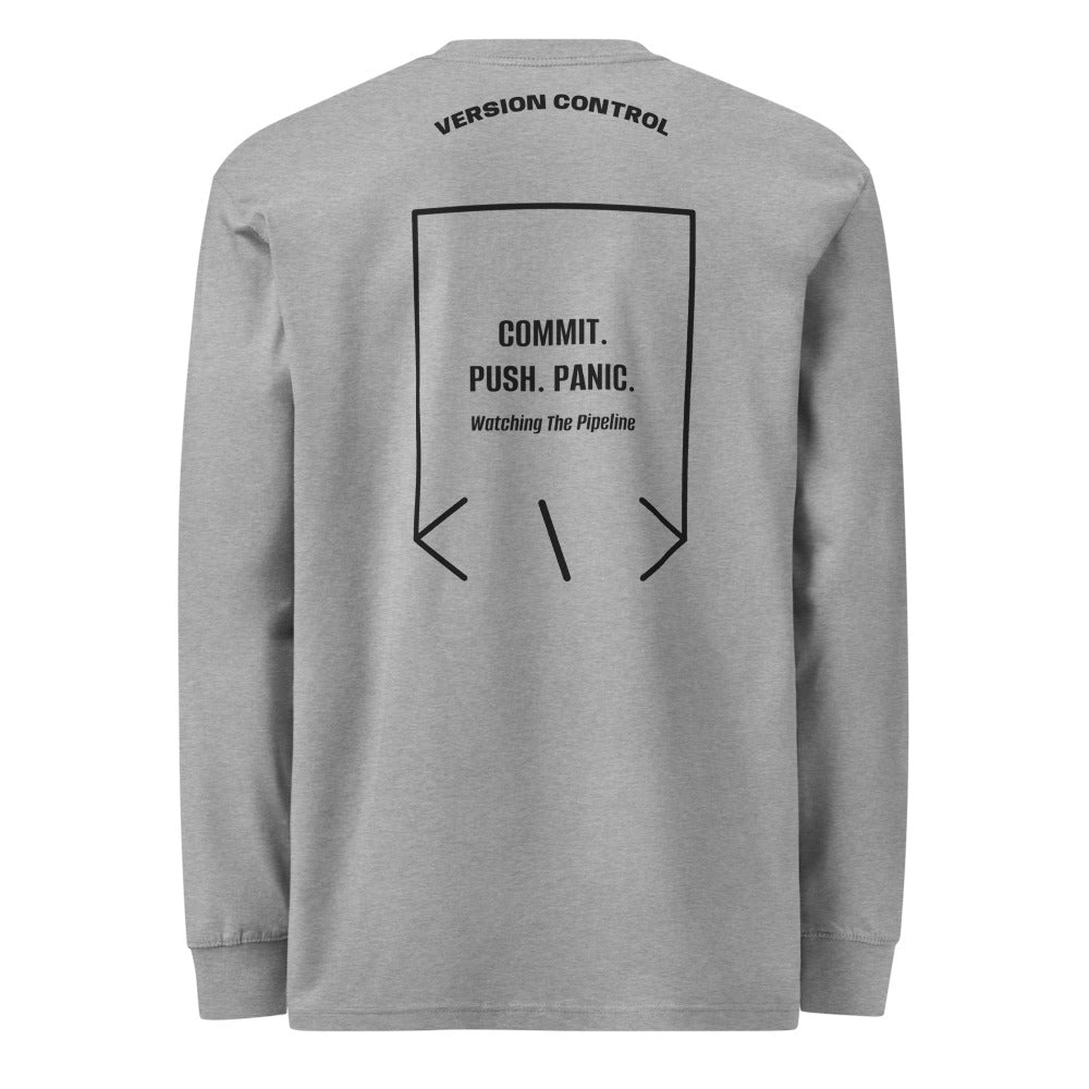 Commit. Push. Panic. — secondary back mockup