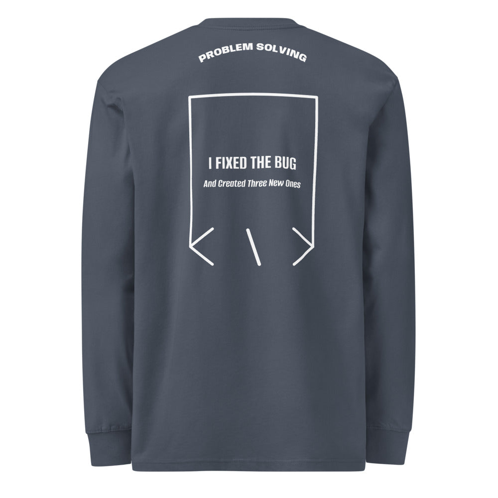 I Fixed The Bug — Harbor Blue White back mockup
