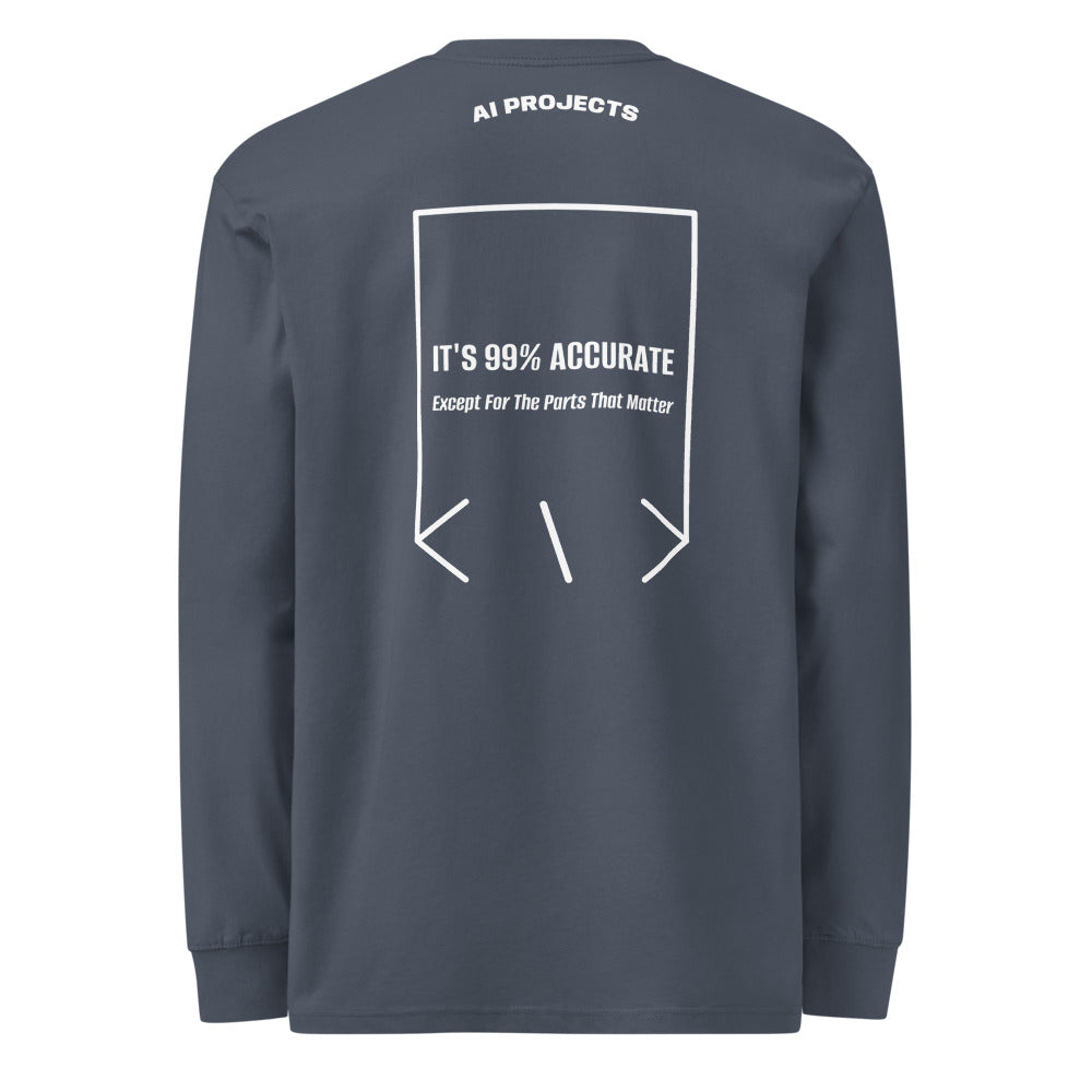 It's 99% Accurate — Harbor Blue White back mockup