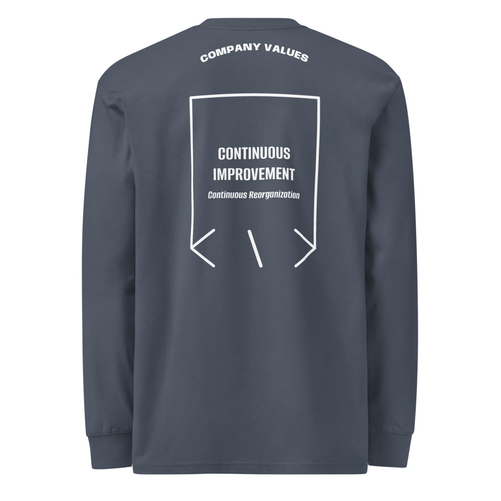Continuous Improvement — Harbor Blue White back mockup