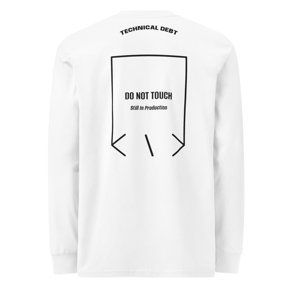 Do Not Touch — White Black back mockup