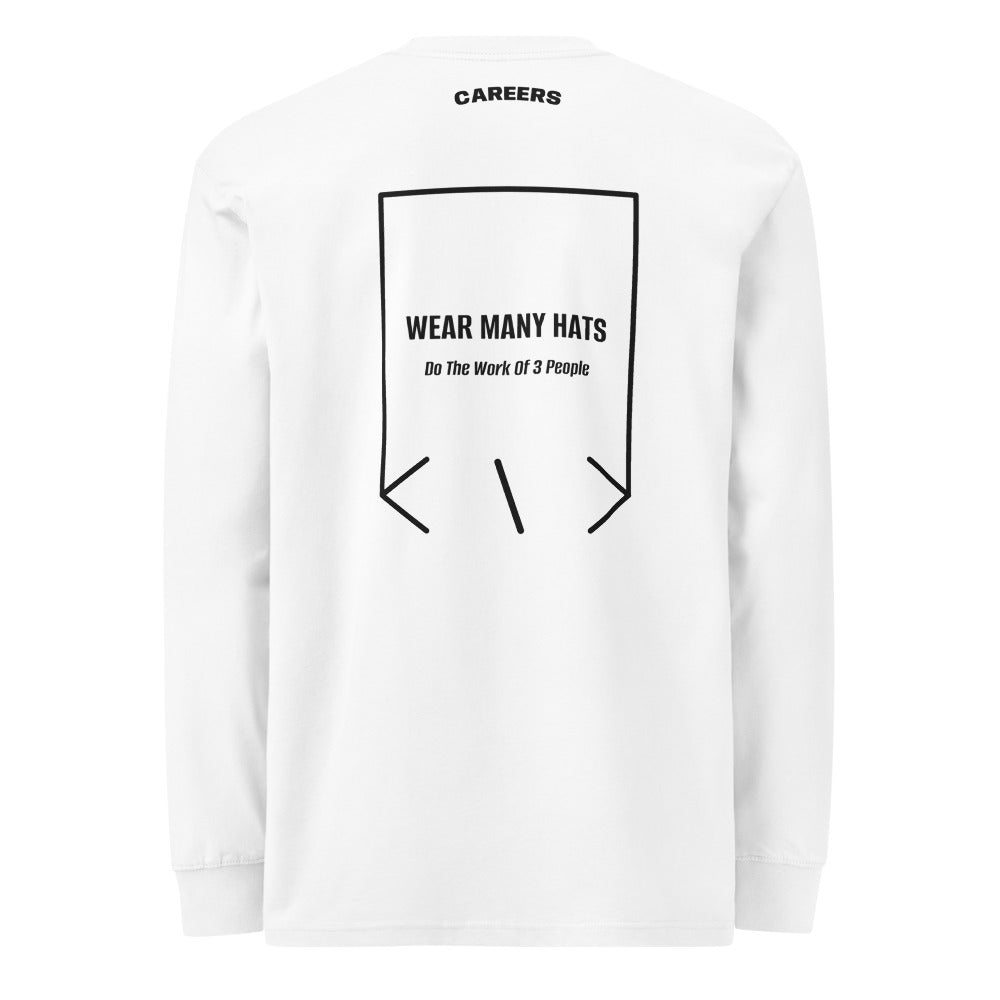 Wear Many Hats — White Black back mockup