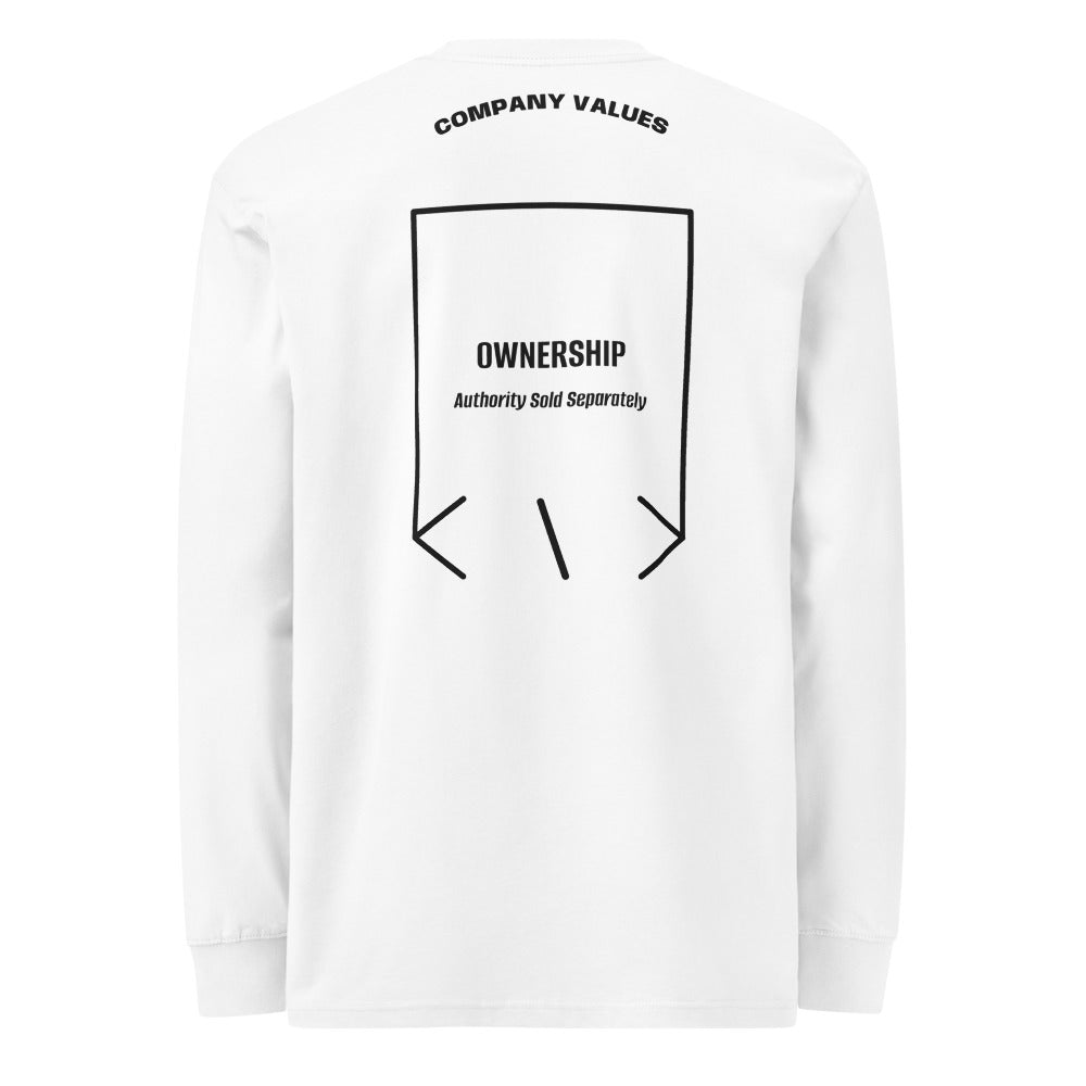 Ownership — White Black back mockup