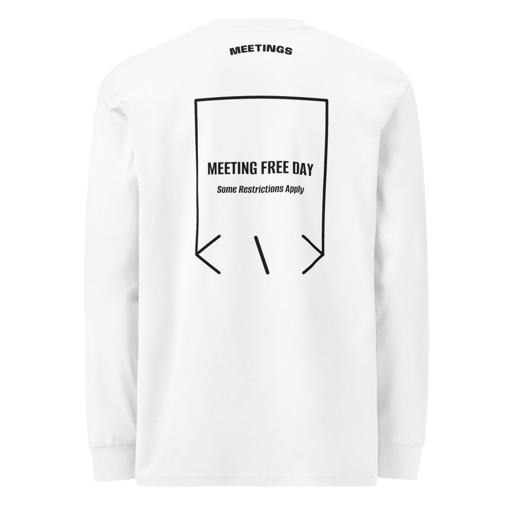 Meeting Free Day — White Black back mockup