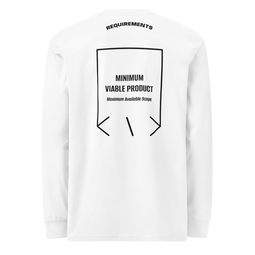 Minimum Viable Product — White Black back mockup
