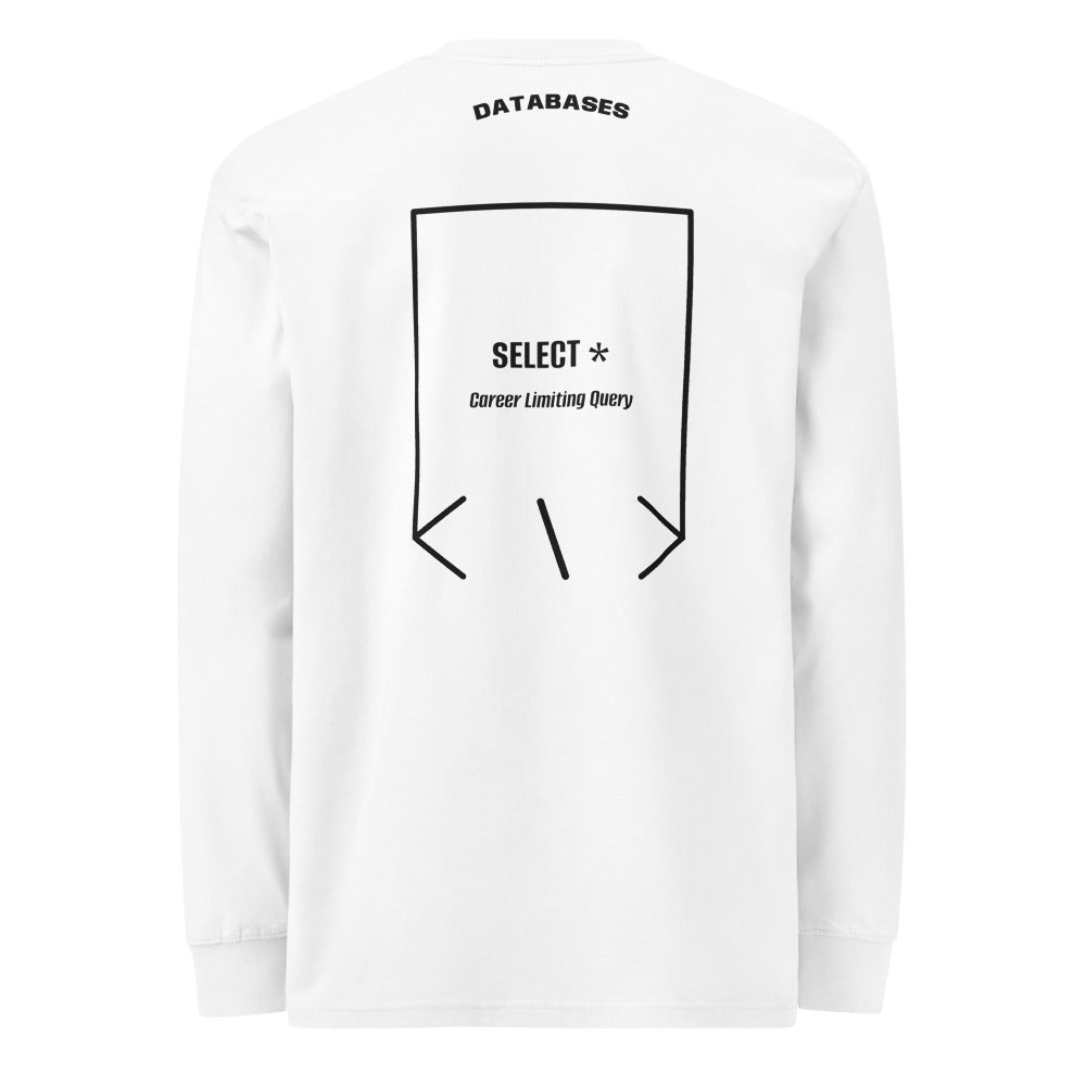 SELECT * — White Black back mockup