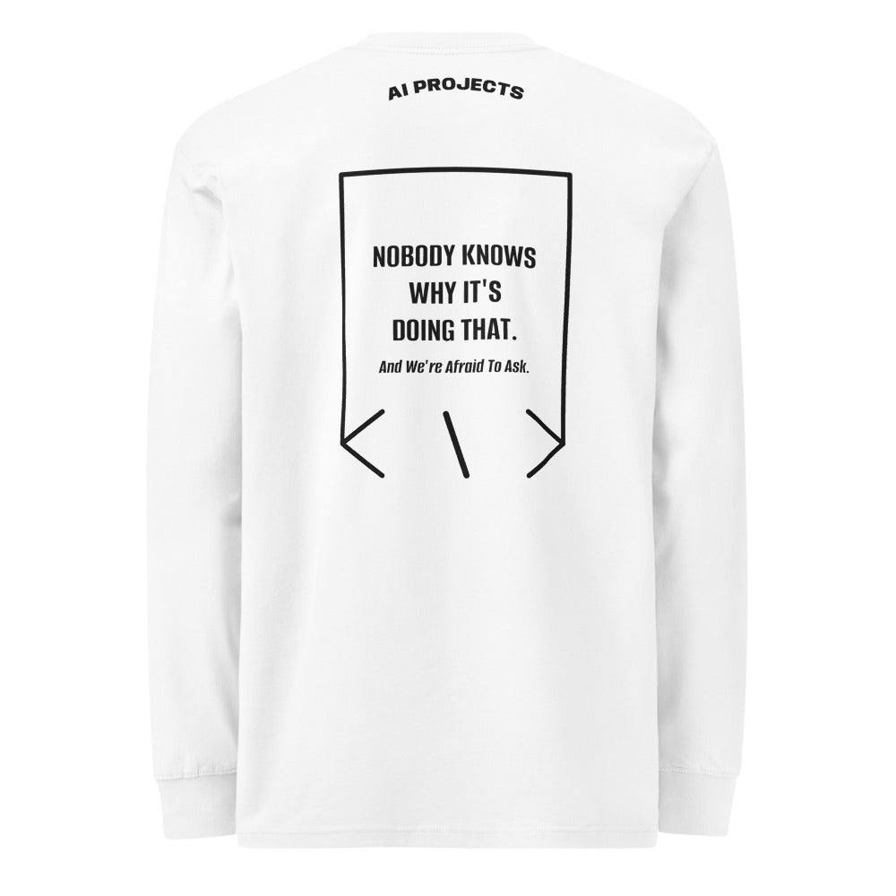 Nobody Knows Why It's Doing That. — White Black back mockup