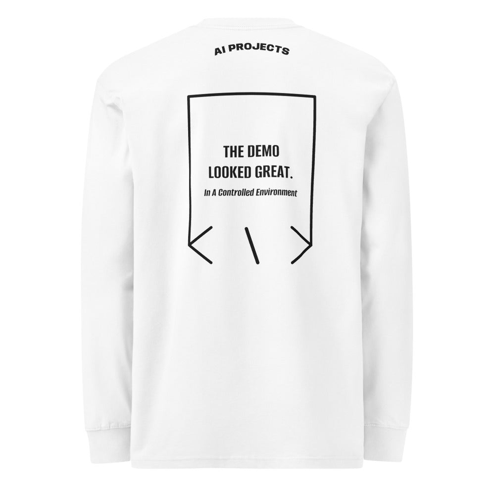 The Demo Looked Great. — White Black back mockup