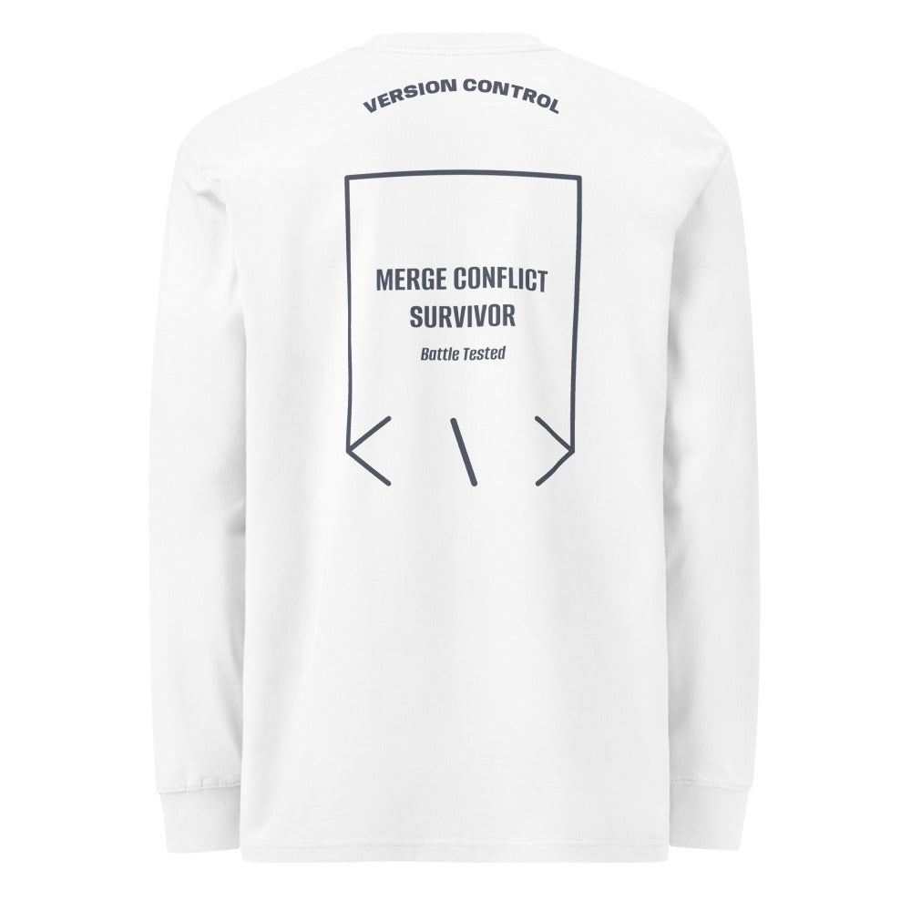Merge Conflict Survivor — White Harbor Blue back mockup