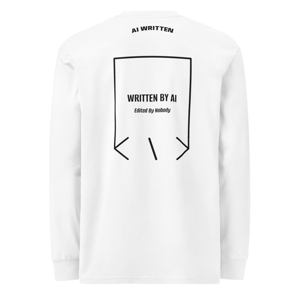 Written By AI — White Black back mockup