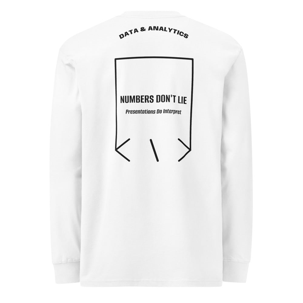 Numbers Don't Lie — White Black back mockup