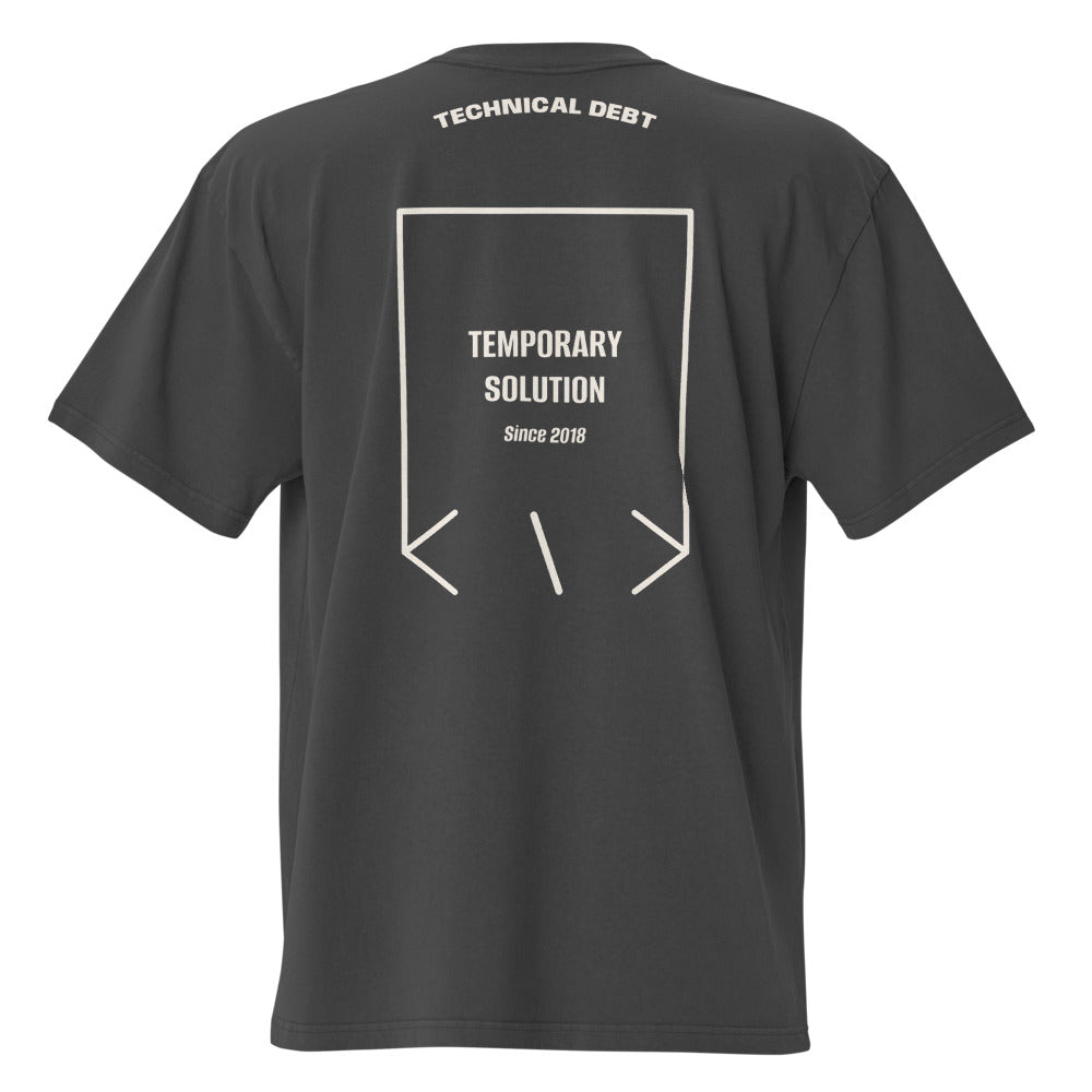 Temporary Solution — Faded Black Faded Bone back mockup