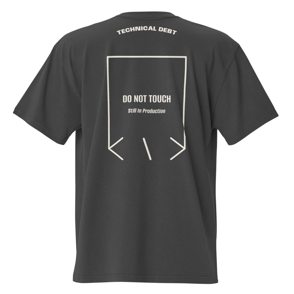 Do Not Touch — Faded Black Faded Bone back mockup