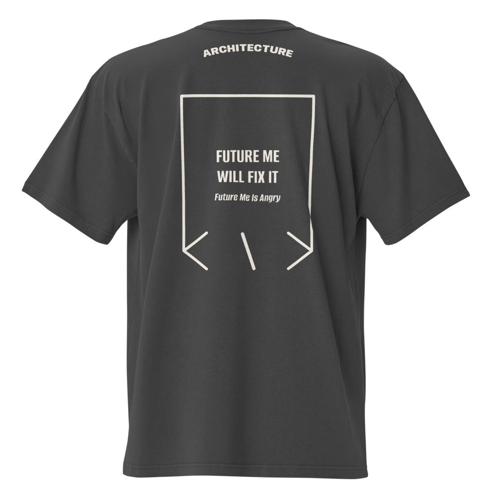 Future Me Will Fix It — Faded Black Faded Bone back mockup