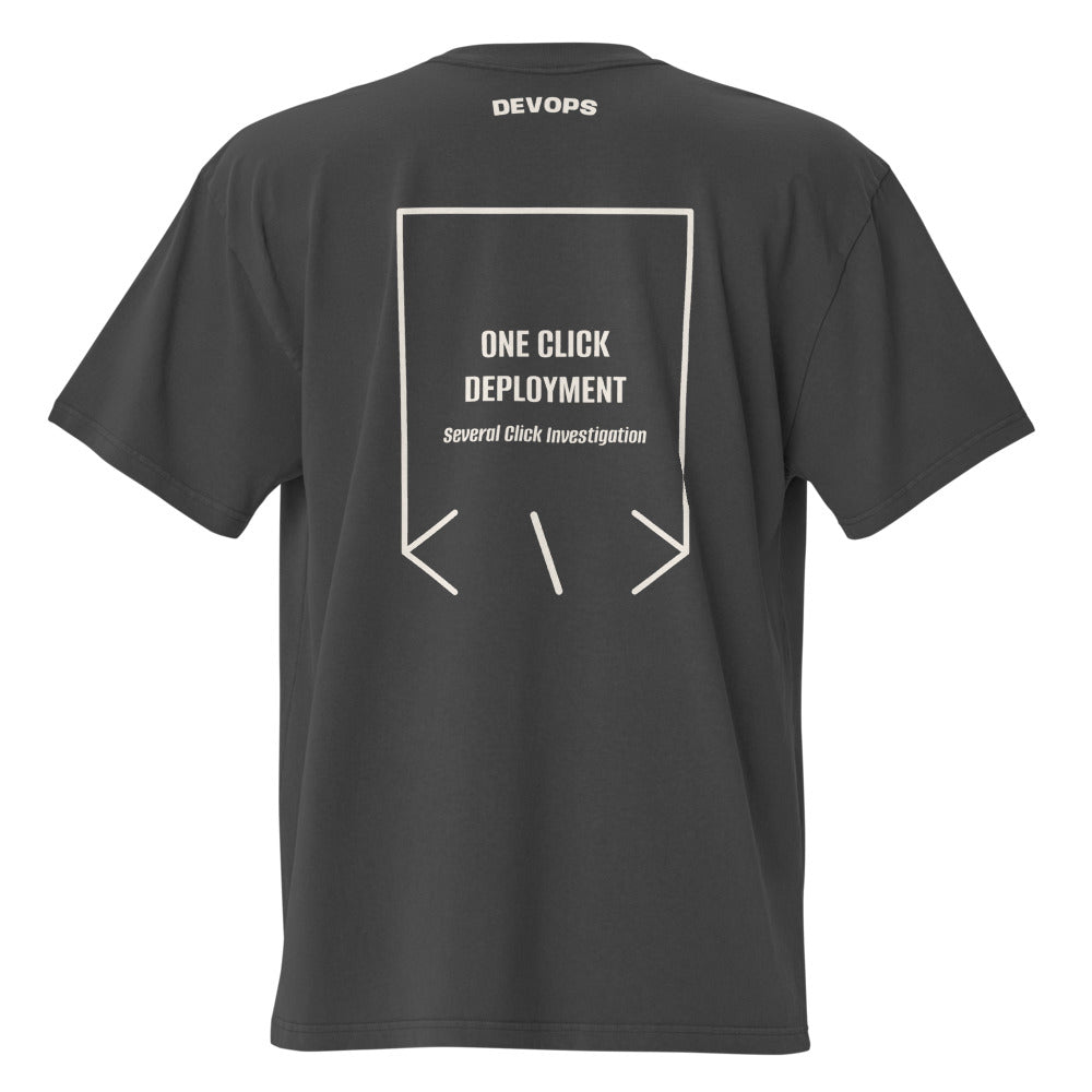 One Click Deployment — Faded Black Faded Bone back mockup