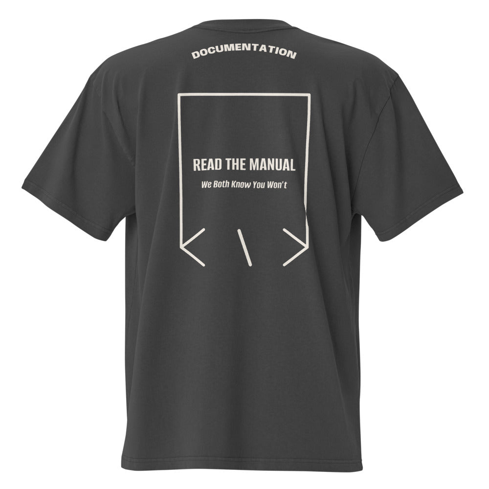 Read The Manual — Faded Black Faded Bone back mockup