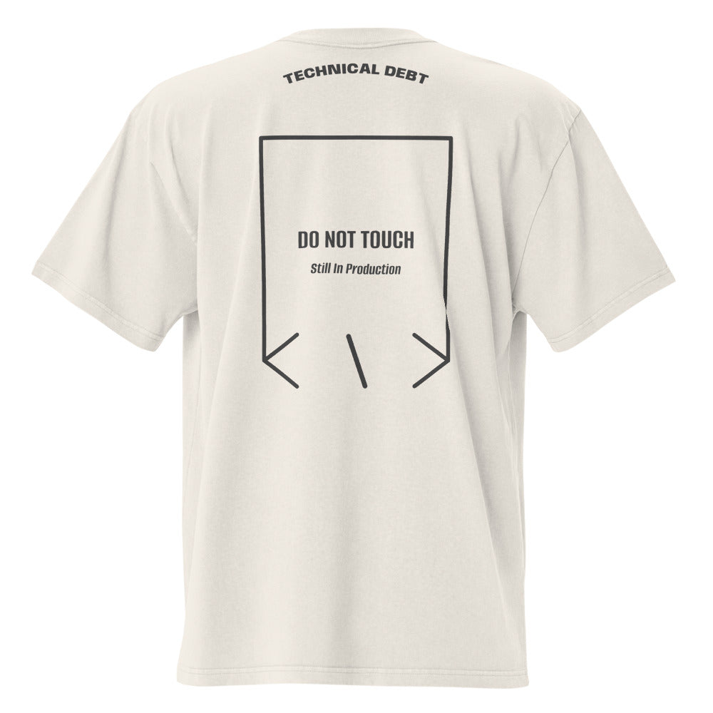 Do Not Touch — Faded Bone Faded Black back mockup