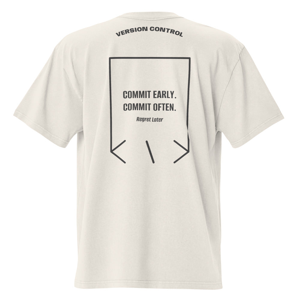Commit Early. Commit Often. — secondary back mockup