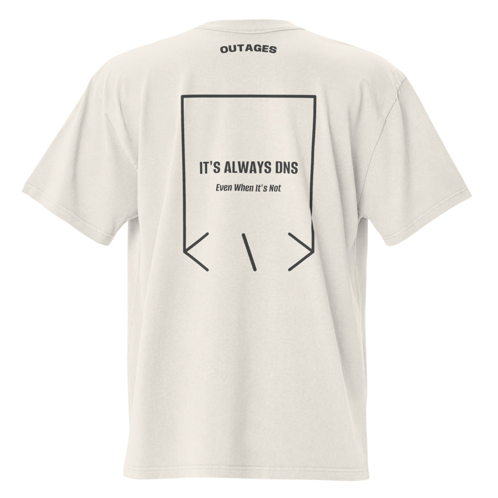 It's Always DNS — Faded Bone Faded Black back mockup