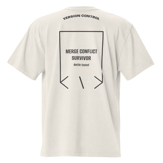 Merge Conflict Survivor — secondary back mockup