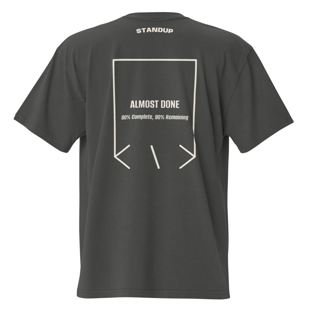 Almost Done — Faded Coal Faded Bone back mockup