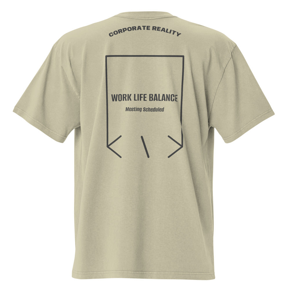 Work Life Balance — Faded Eucalyptus Faded Black back mockup