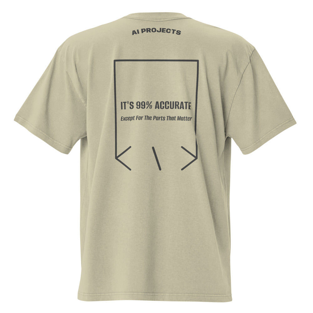 It's 99% Accurate — Faded Eucalyptus Faded Black back mockup