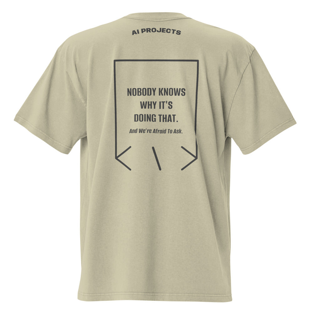 Nobody Knows Why It's Doing That. — Faded Eucalyptus Faded Black back mockup