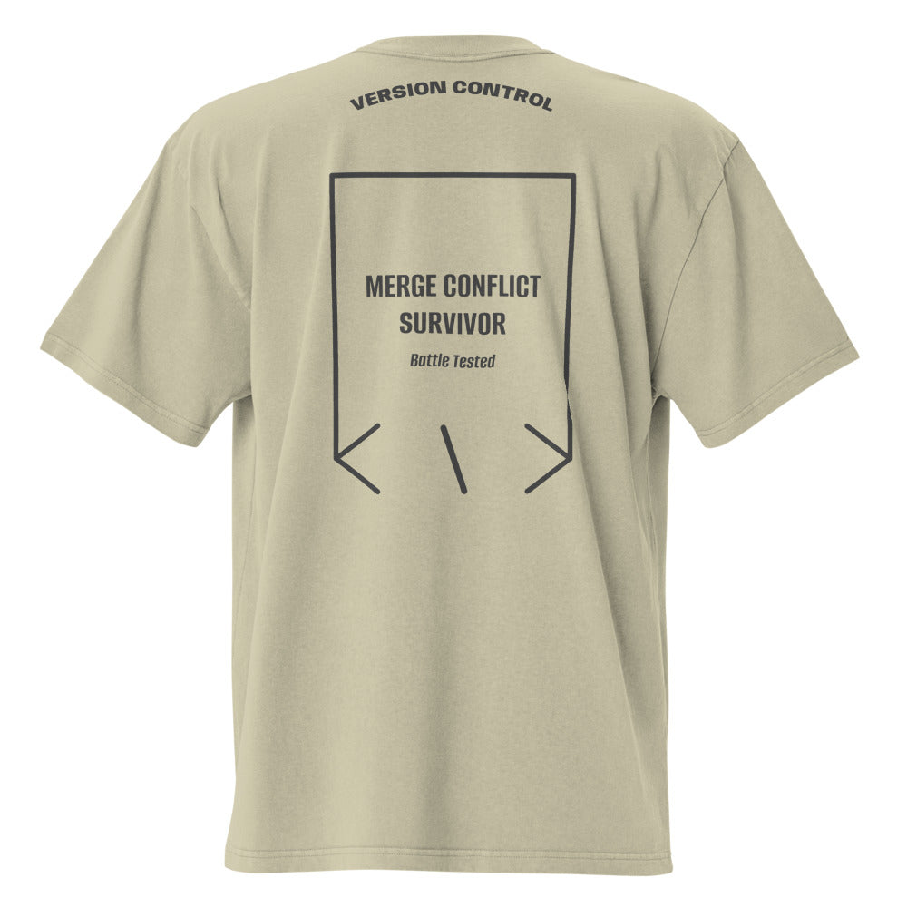 Merge Conflict Survivor — Faded Eucalyptus Faded Black back mockup