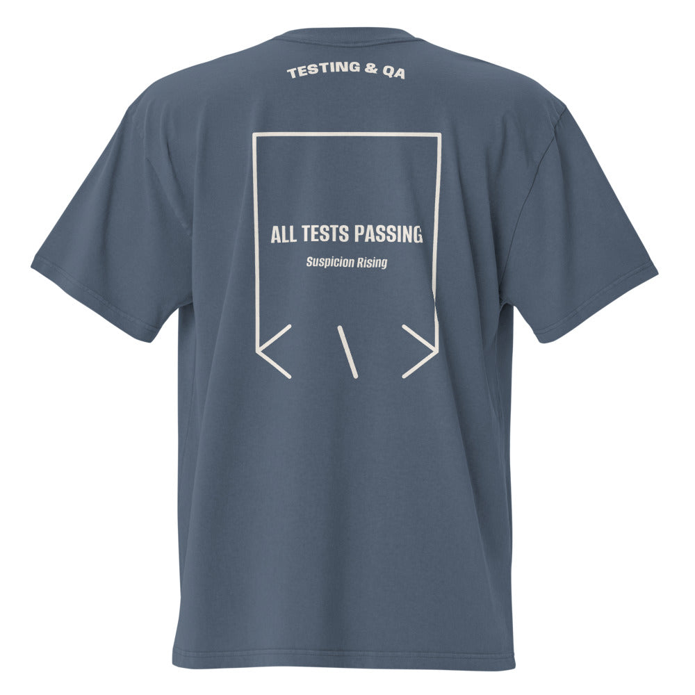 All Tests Passing — Faded Indigo Faded Bone back mockup