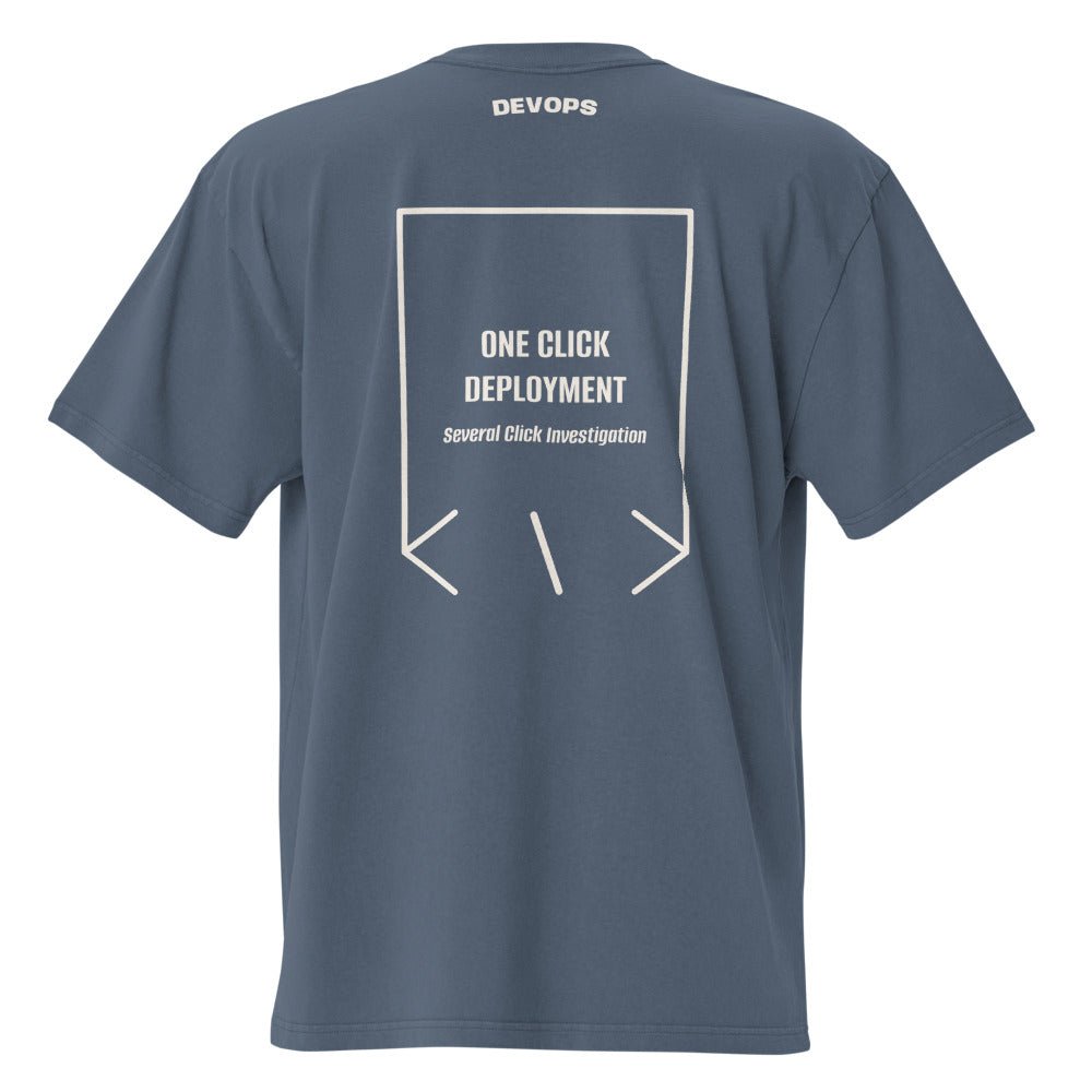 One Click Deployment — Faded Indigo Faded Bone back mockup