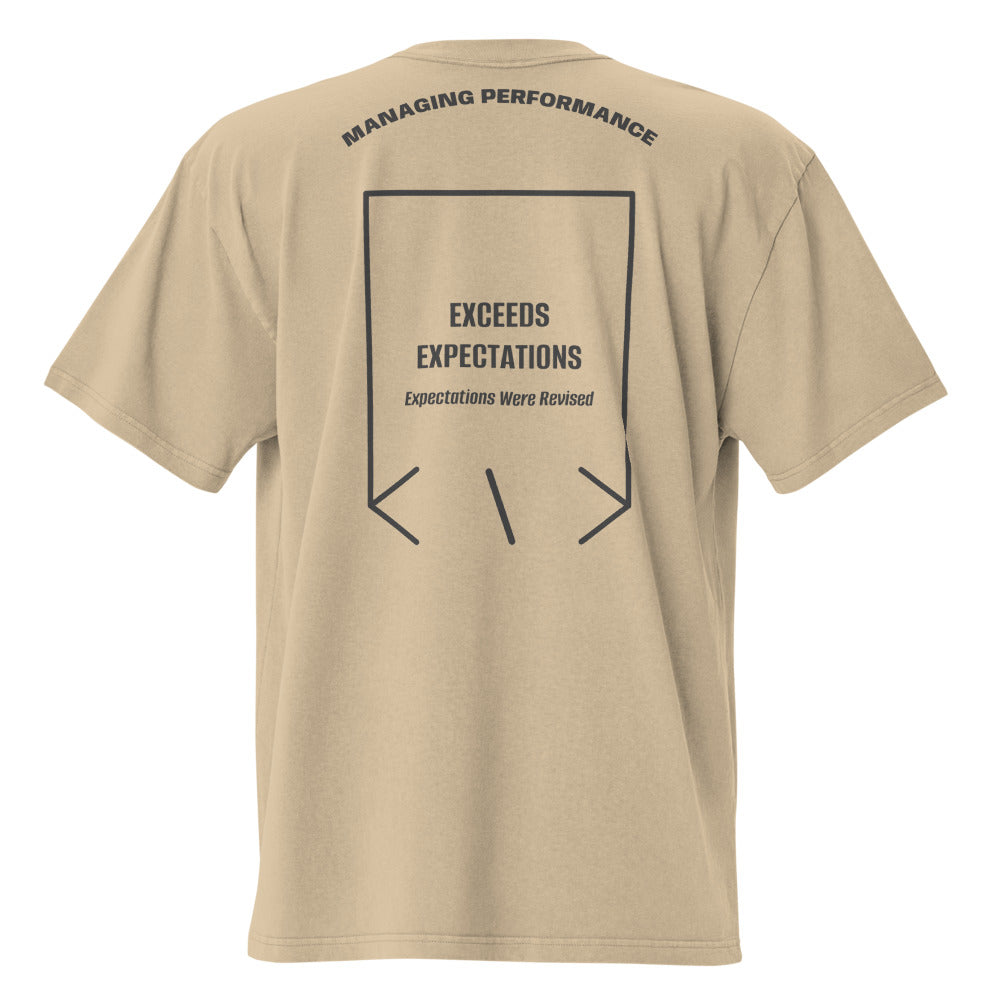 Exceeds Expectations — Faded Khaki Faded Black back mockup