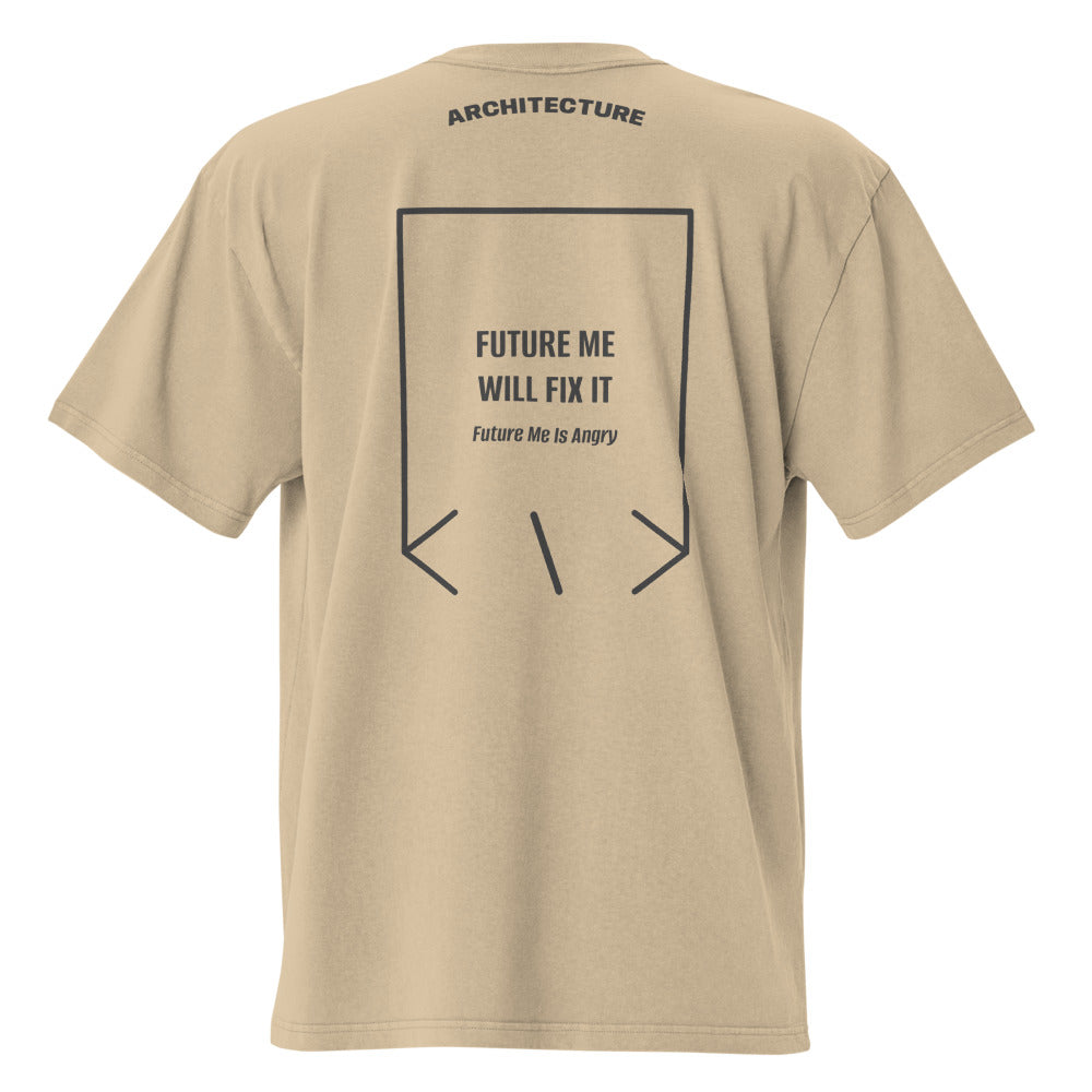 Future Me Will Fix It — Faded Khaki Faded Black back mockup