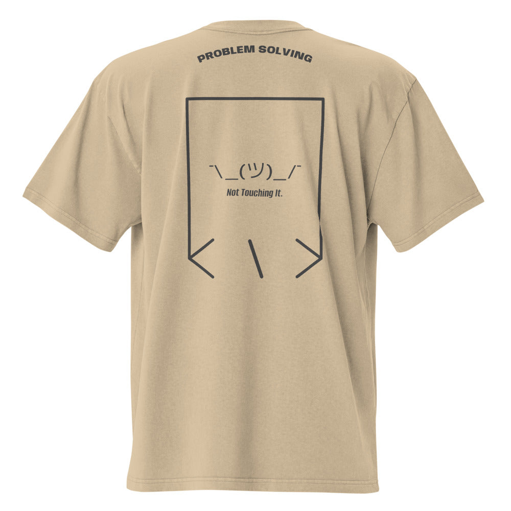 ¯\_(ツ)_/¯ — Faded Khaki Faded Black back mockup