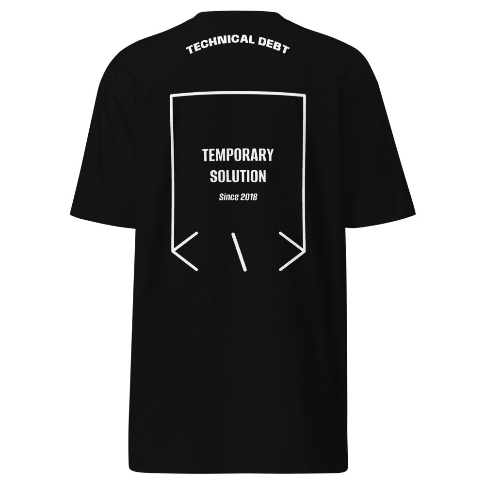Temporary Solution — Black White back mockup