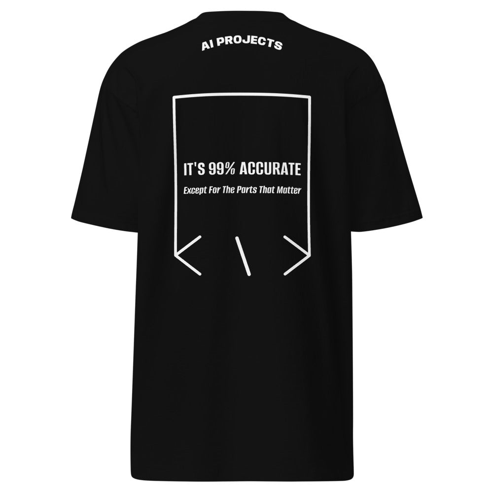 It's 99% Accurate — Black White back mockup